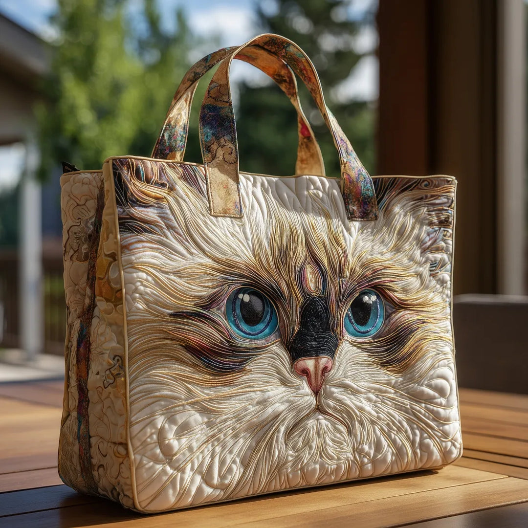 Chat - Sac Tote Matelassé Coloré