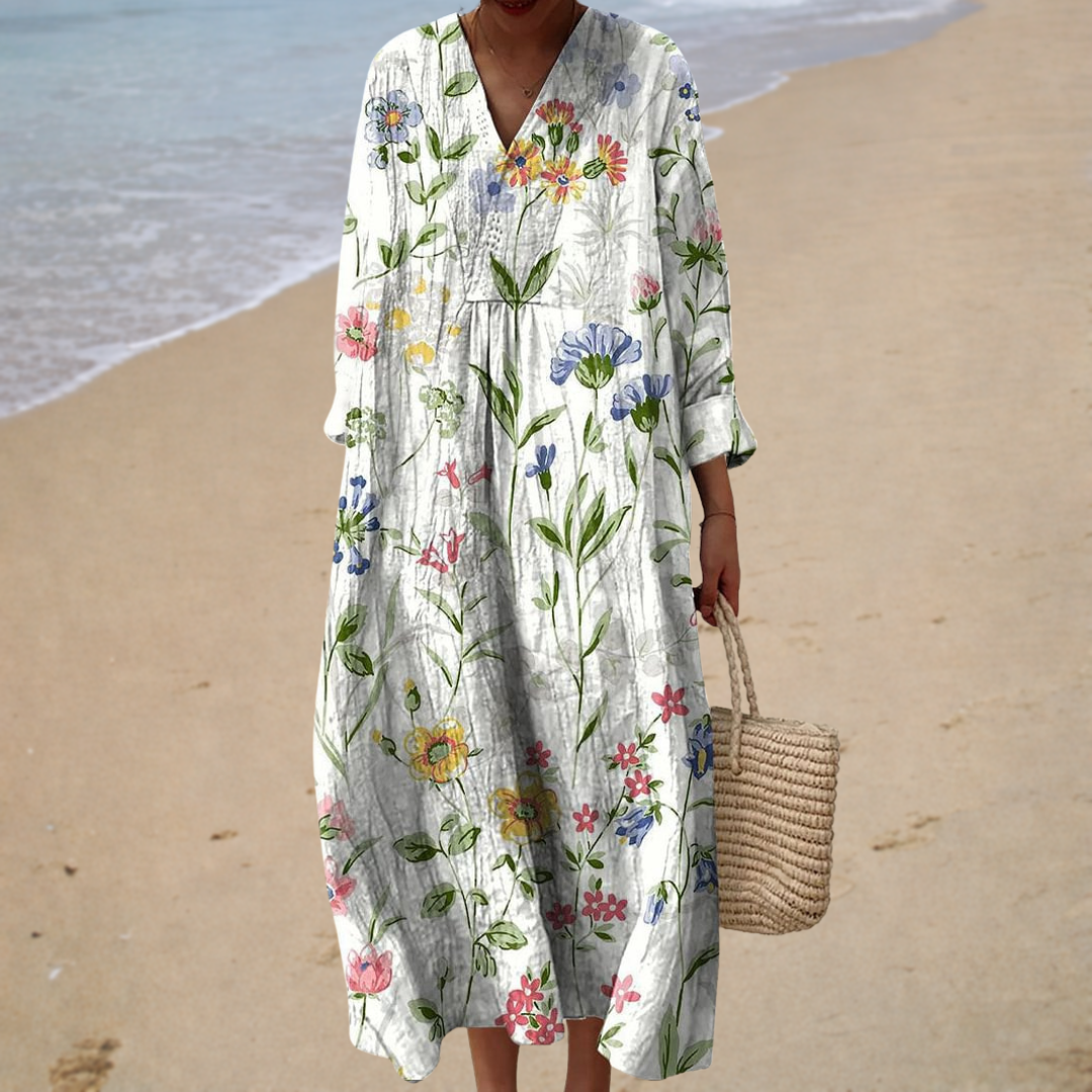 Eva - Robe d’Été Imprimée Flatteuse