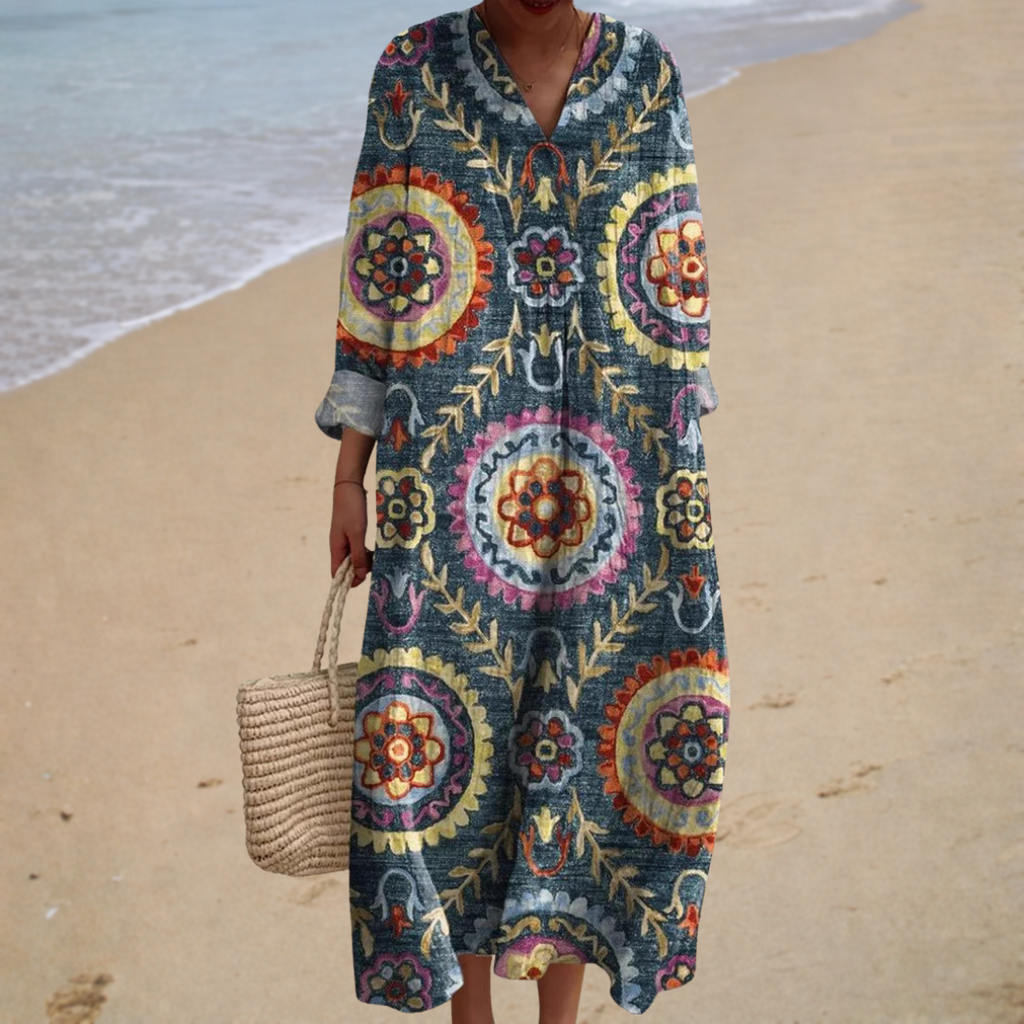 Amélie - Robe d’Été Imprimée Flatteuse