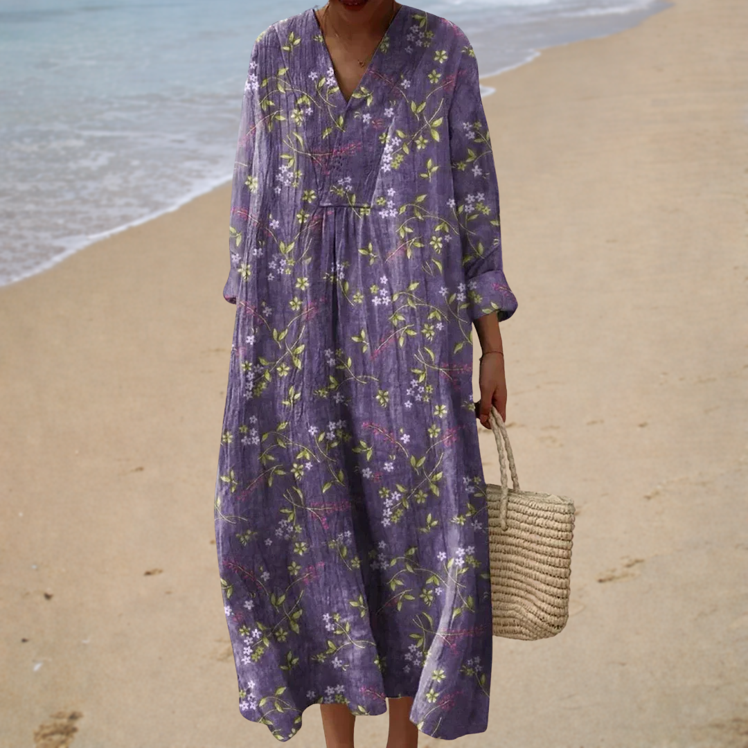 Lino - Robe d’Été Imprimée Flatteuse