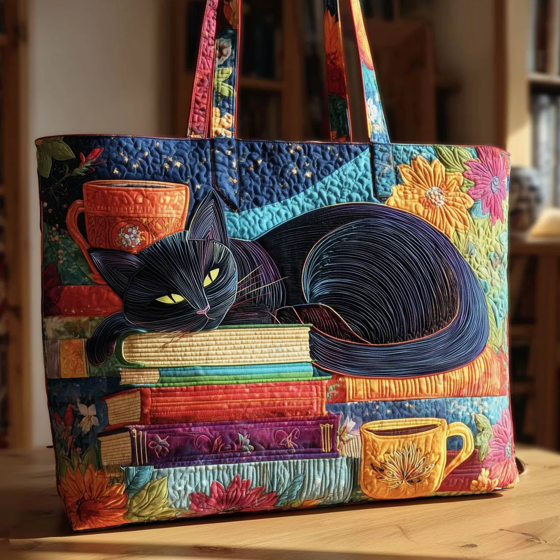 Chat Noir - Sac Tote Matelassé Élégant
