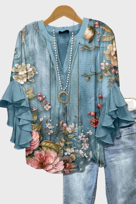 Alberte | Blouse bleu clair