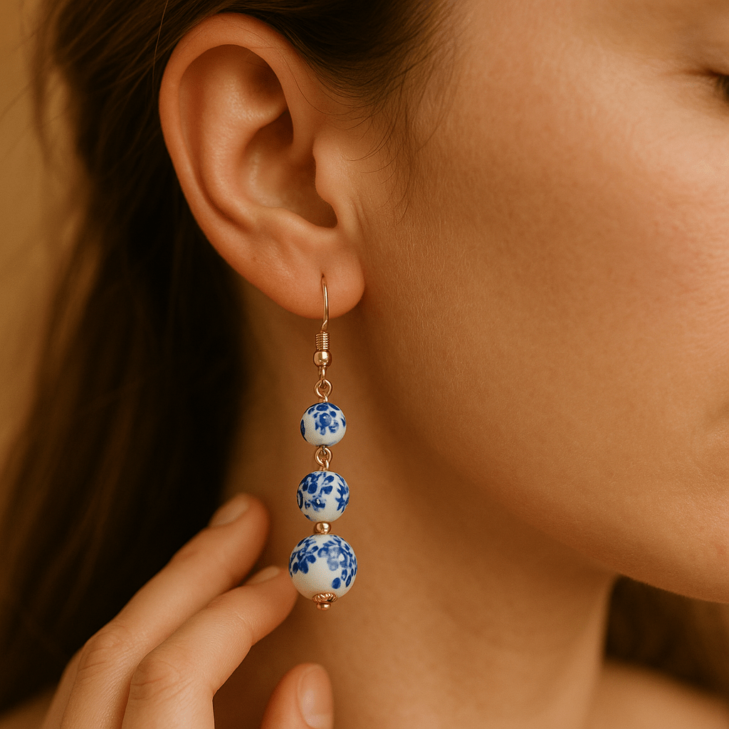 Albertha | Boucles d'Oreilles Bleues