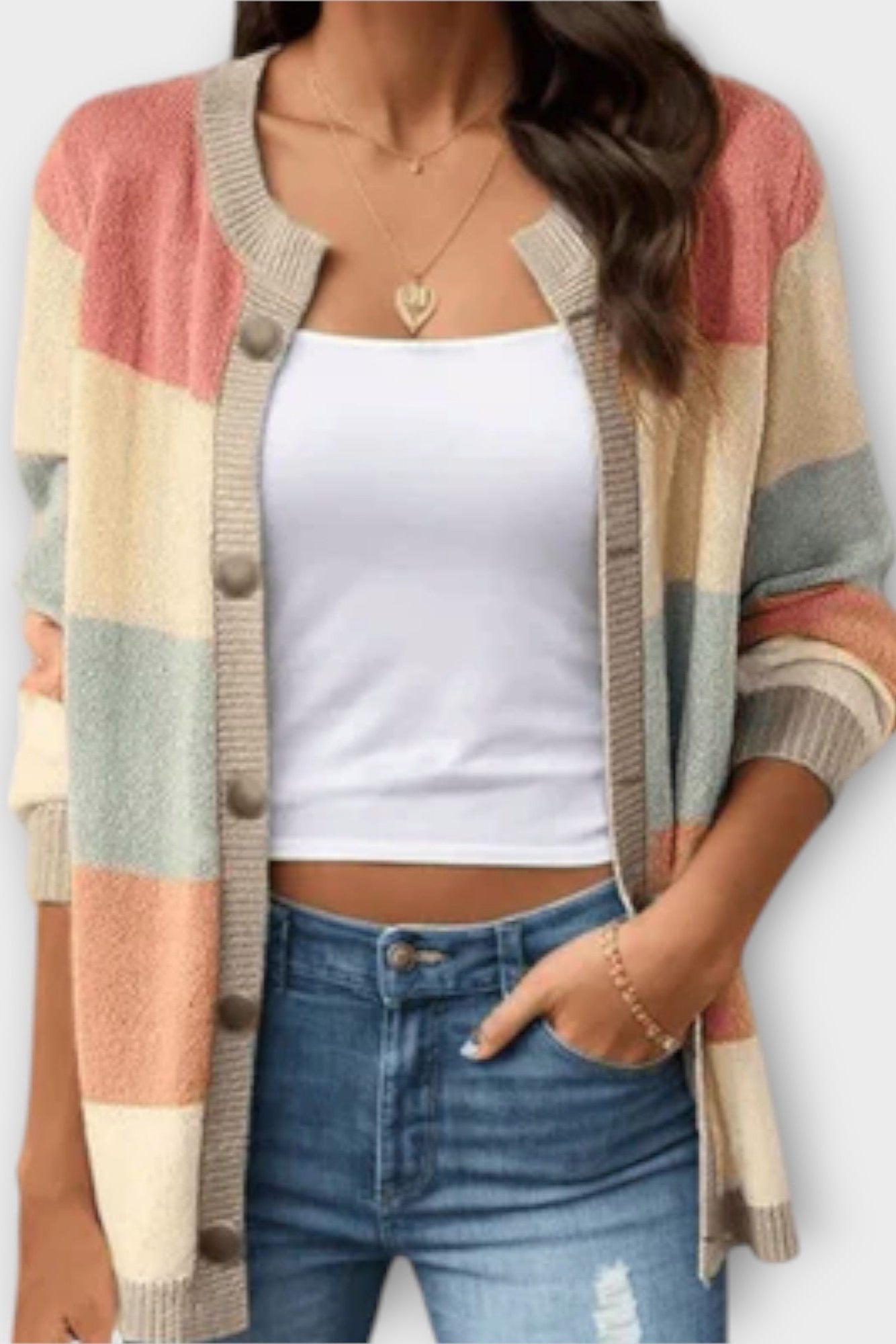 Amalie | Cardigan à Rayures