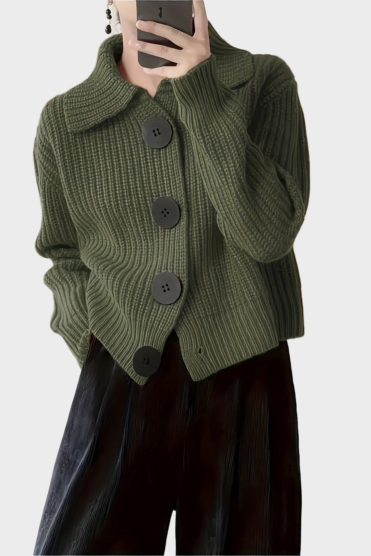 Astrid | Cardigan Vert Olive