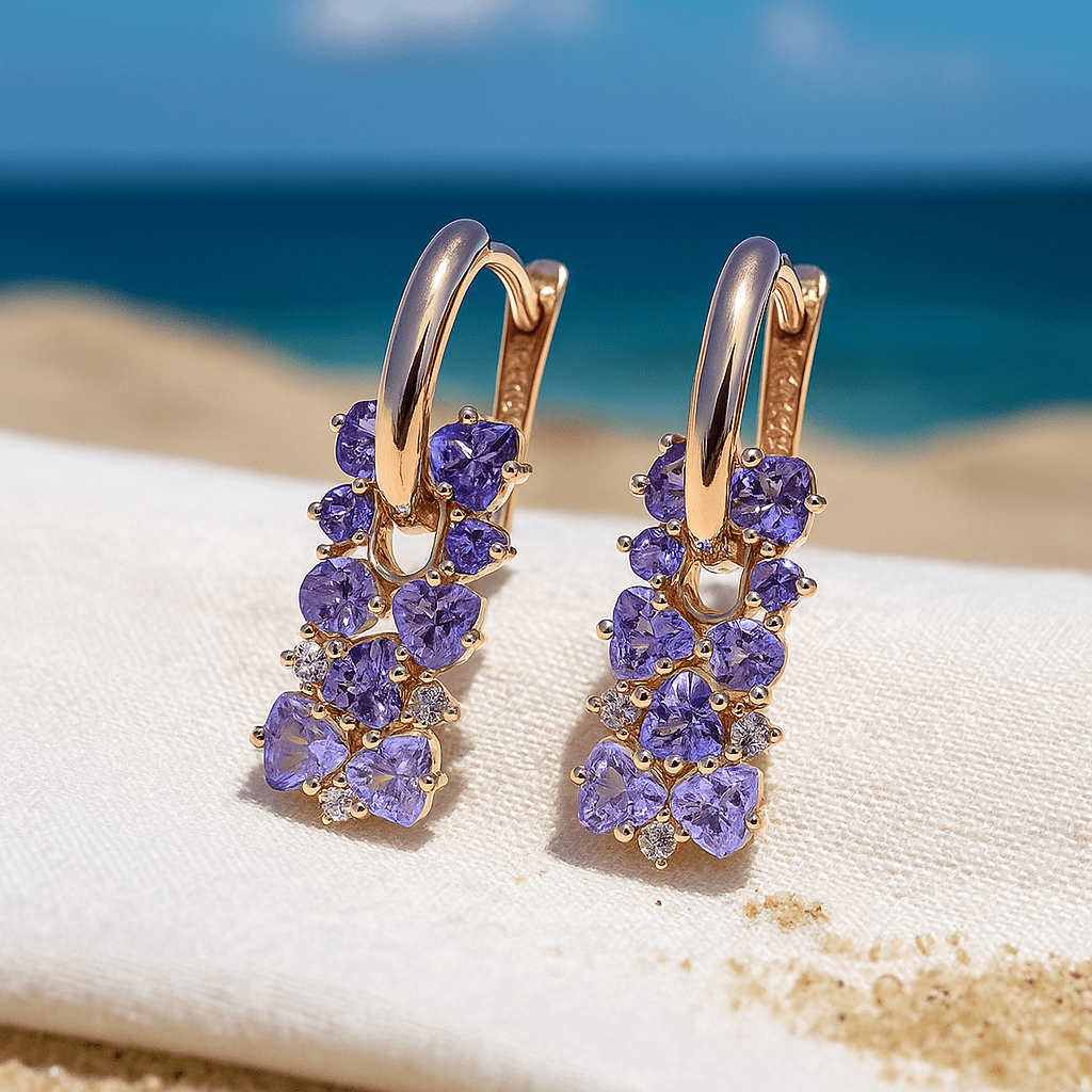 Augusta | Boucles d'oreilles Violettes