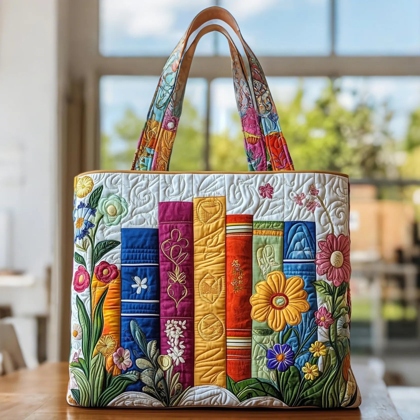 Fleur - Sac Tote Rembourré Festif