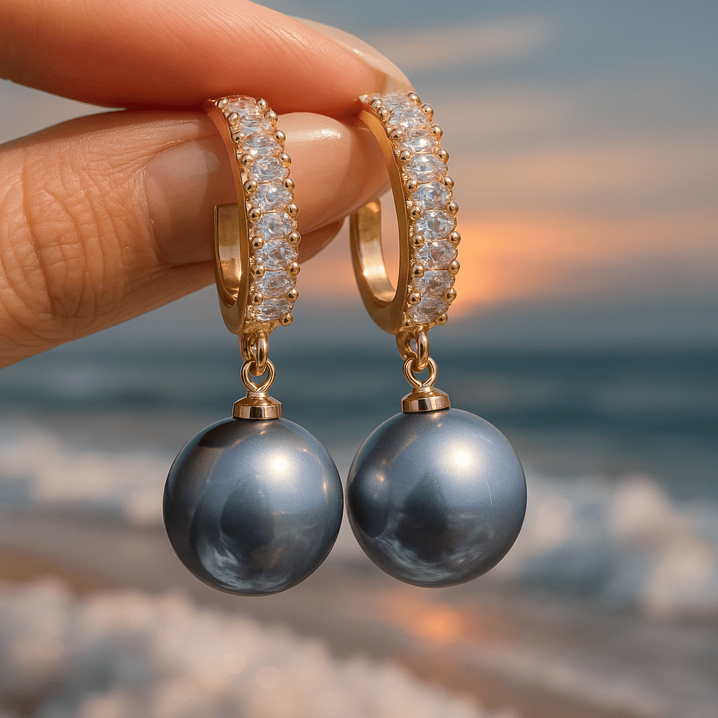 Cecilie | Boucles d'Oreilles en Perles Naturelles
