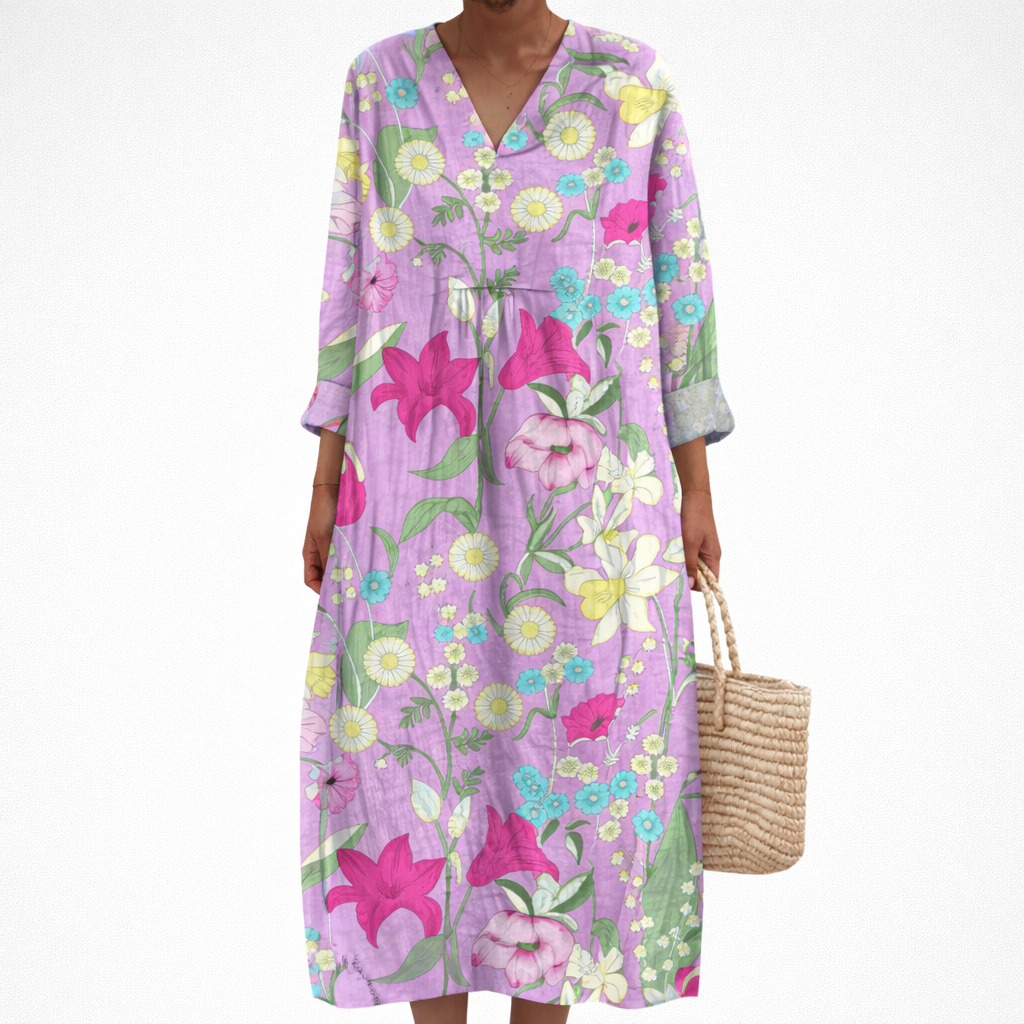 Élise - Robe d’Été Imprimée Flatteuse