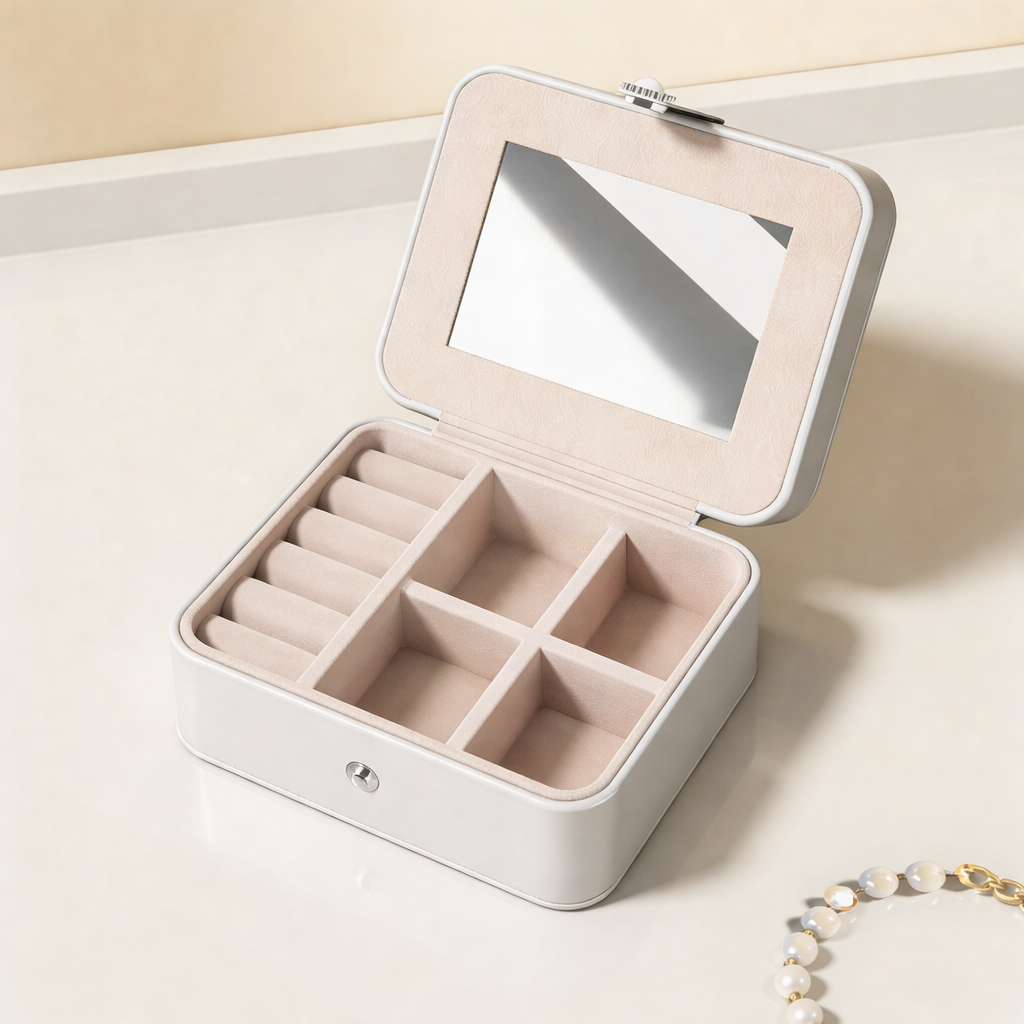 Boîte à Bijoux Premium avec Miroir