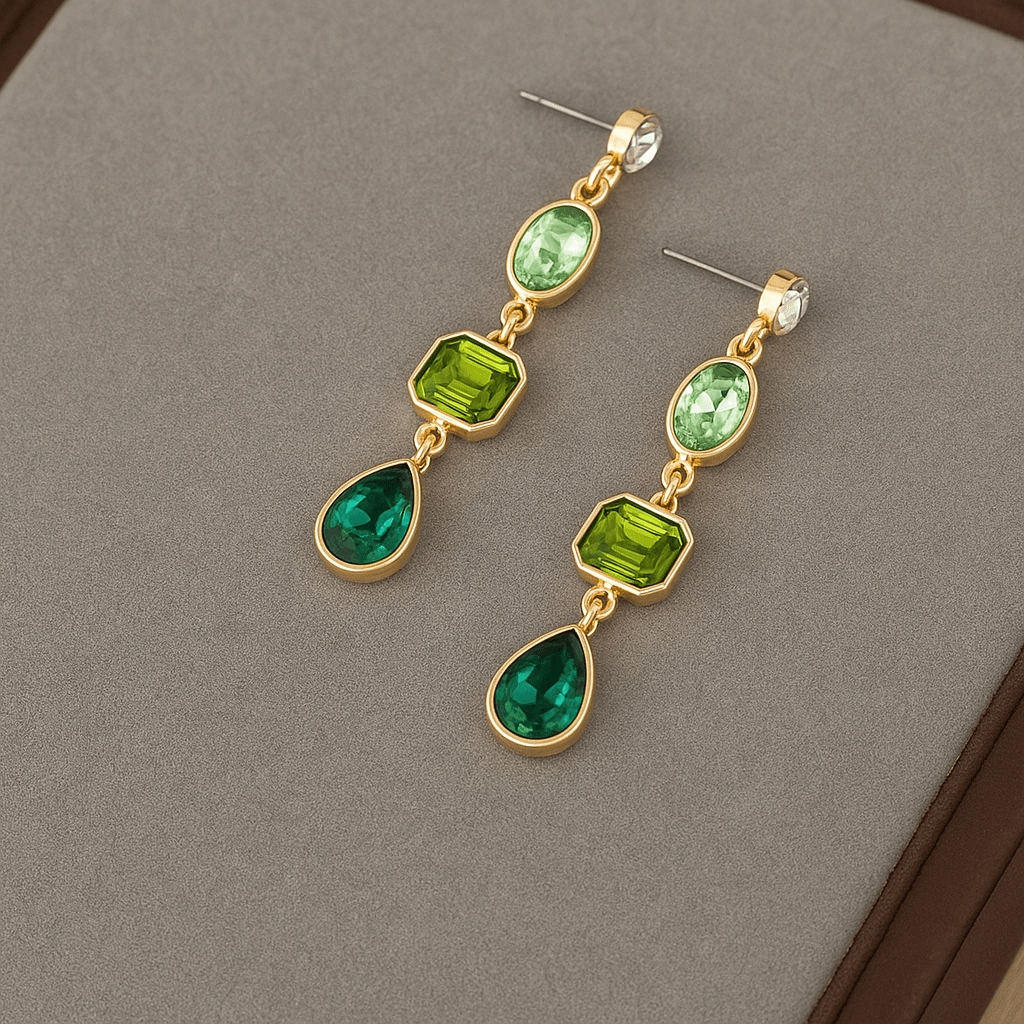 Ditte | Boucles d'oreilles vertes