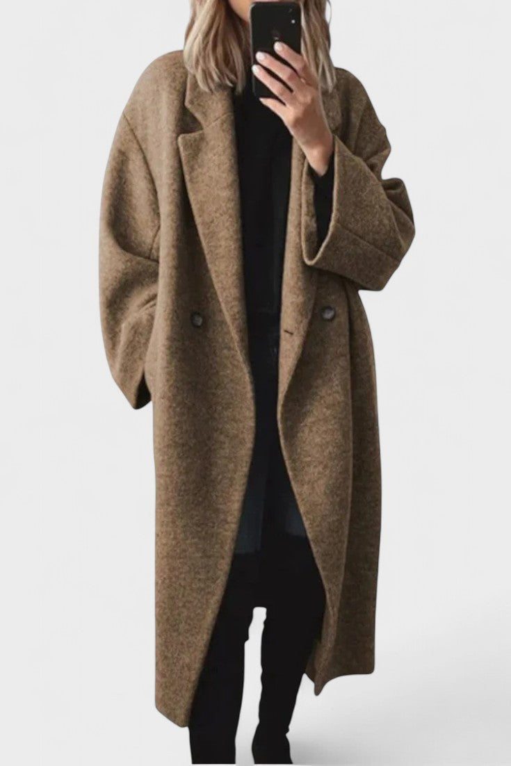 Ditte™ | Manteau long en laine au design intemporel