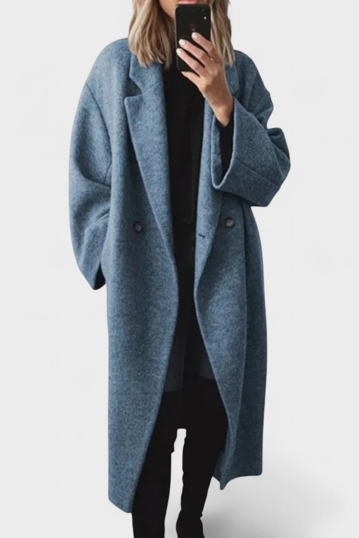 Ditte™ | Manteau long en laine au design intemporel