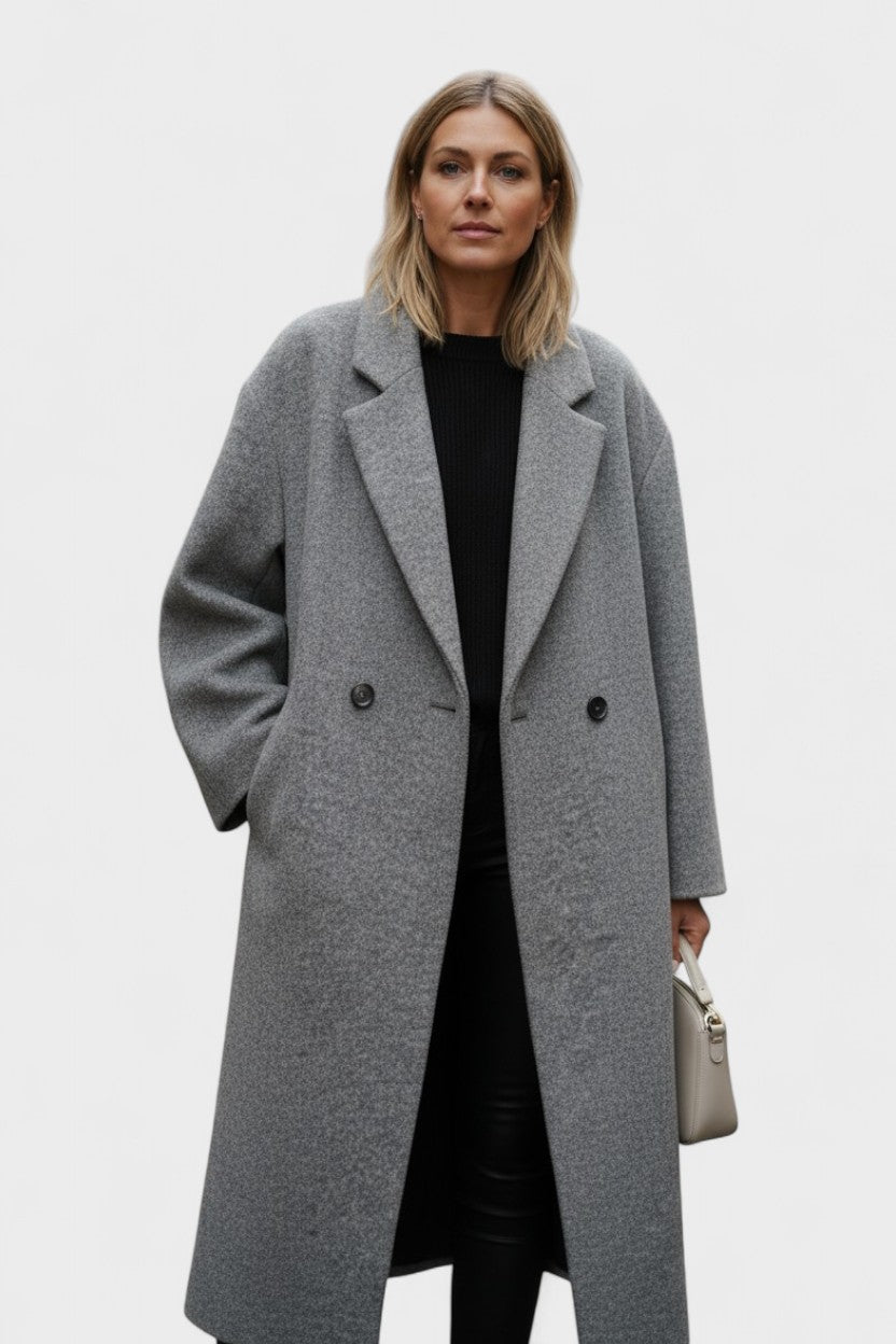 Ditte™ | Manteau long en laine au design intemporel