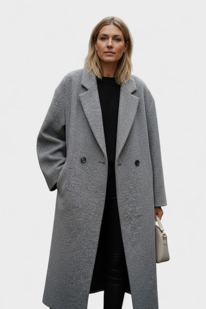 Ditte™ | Manteau long en laine au design intemporel