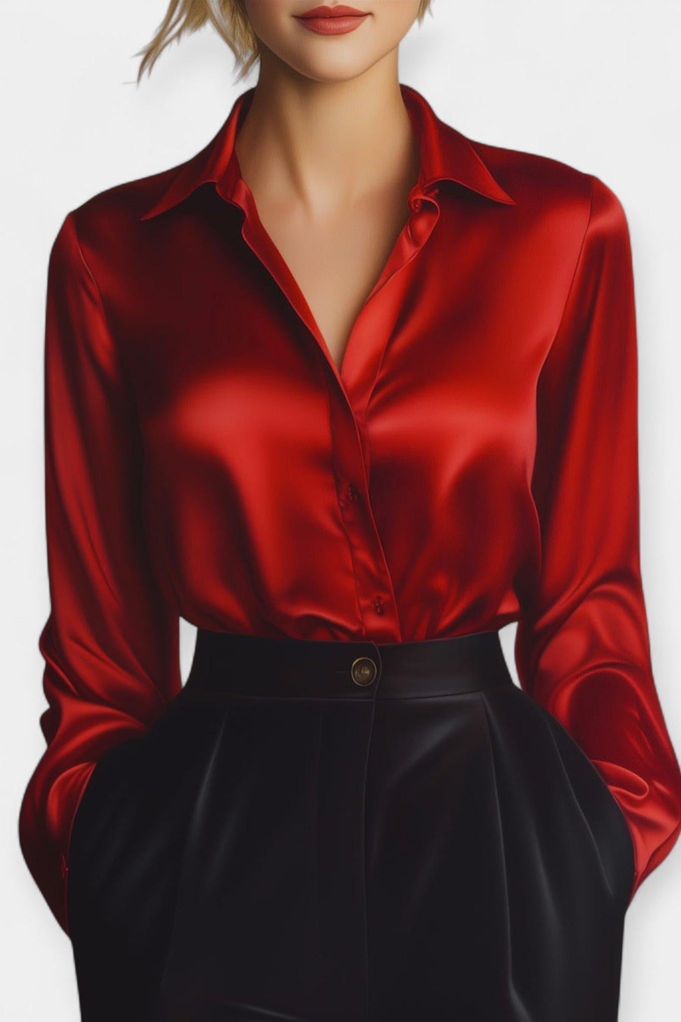 Ellen | Chemise en satin