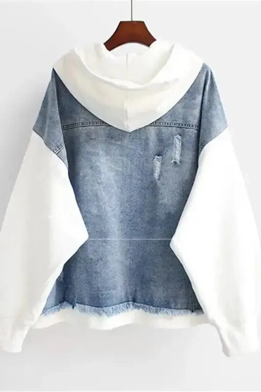 Ellen | Veste en jean bicolore