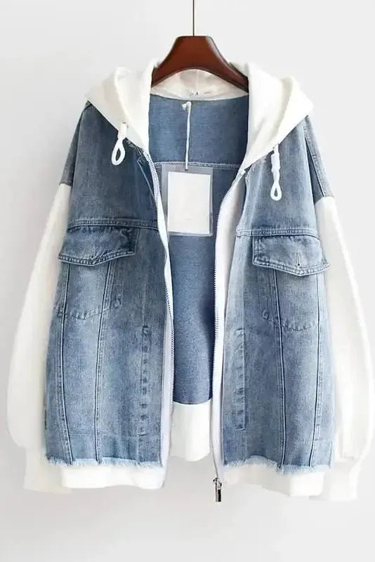 Ellen | Veste en jean bicolore