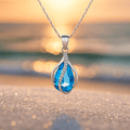 Filippa | Collier en zirconium bleu