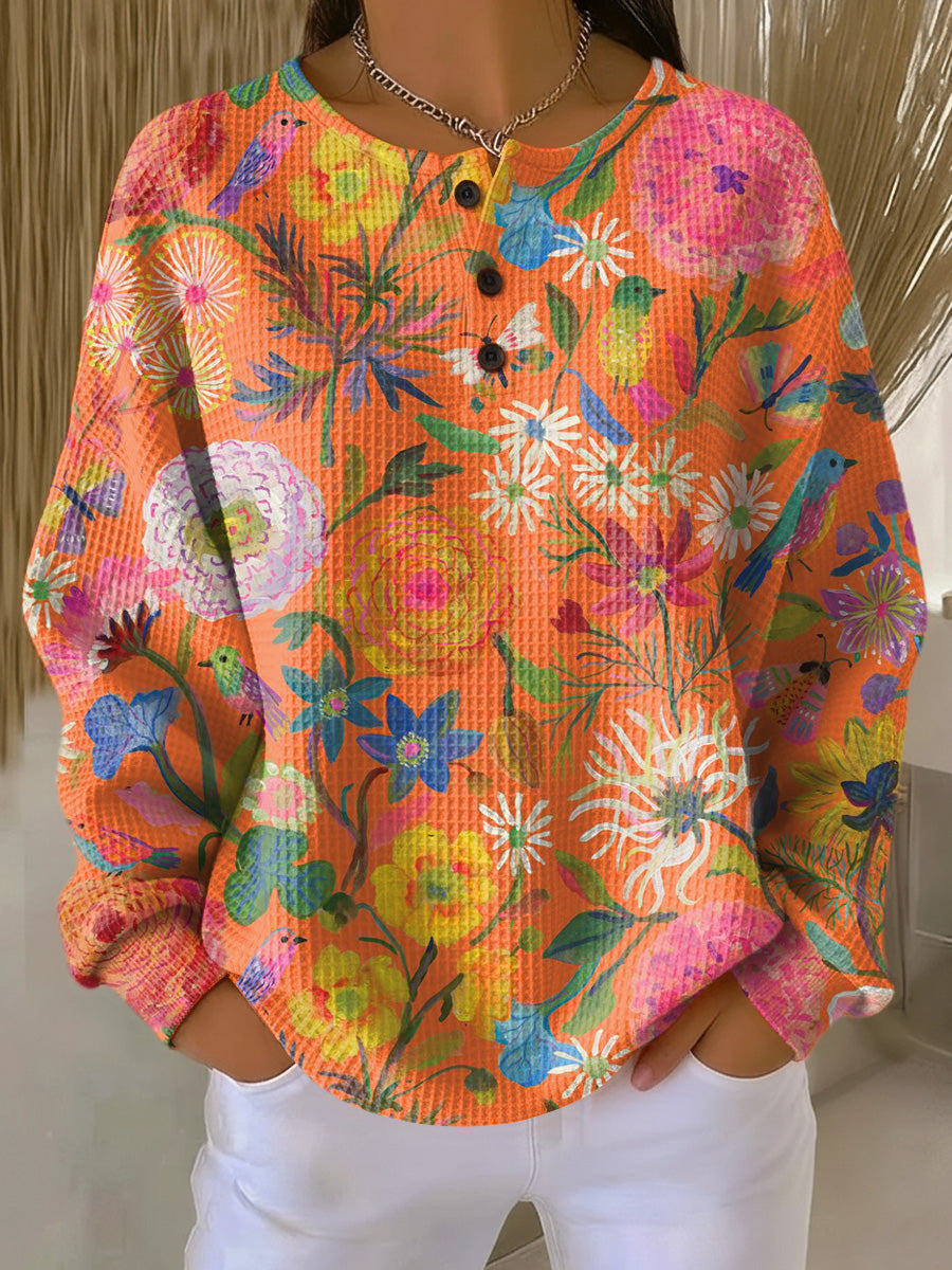 Freja™ - Pull avec motif floral coloré