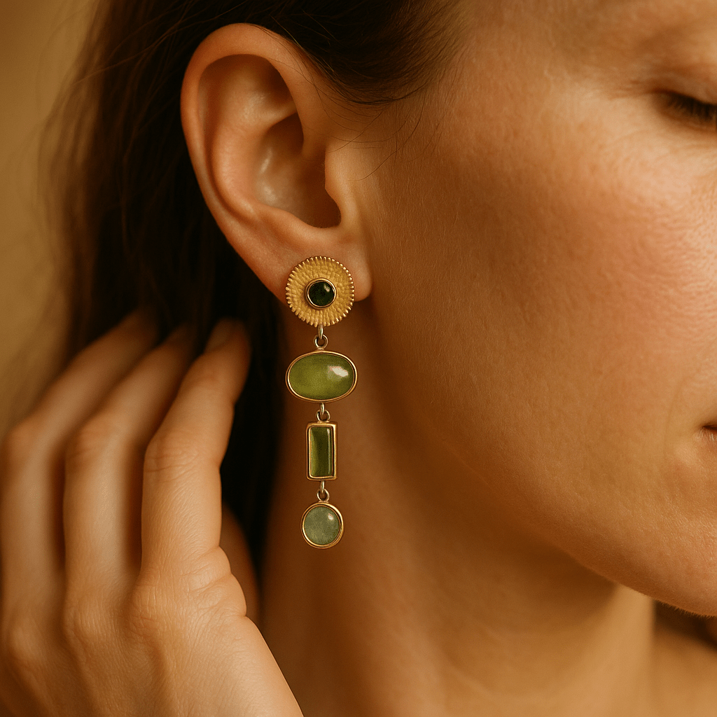 Gry | Boucles d'oreilles en or forestier