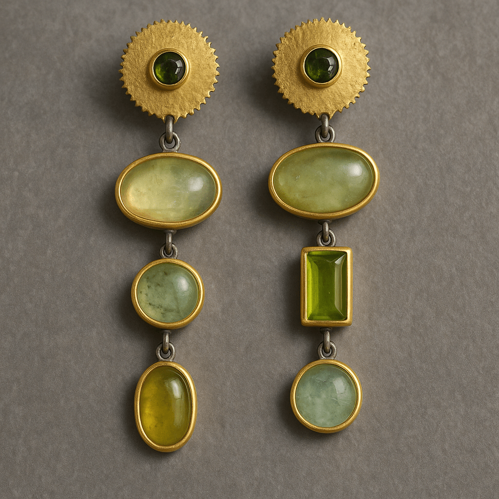 Gry | Boucles d'oreilles en or forestier