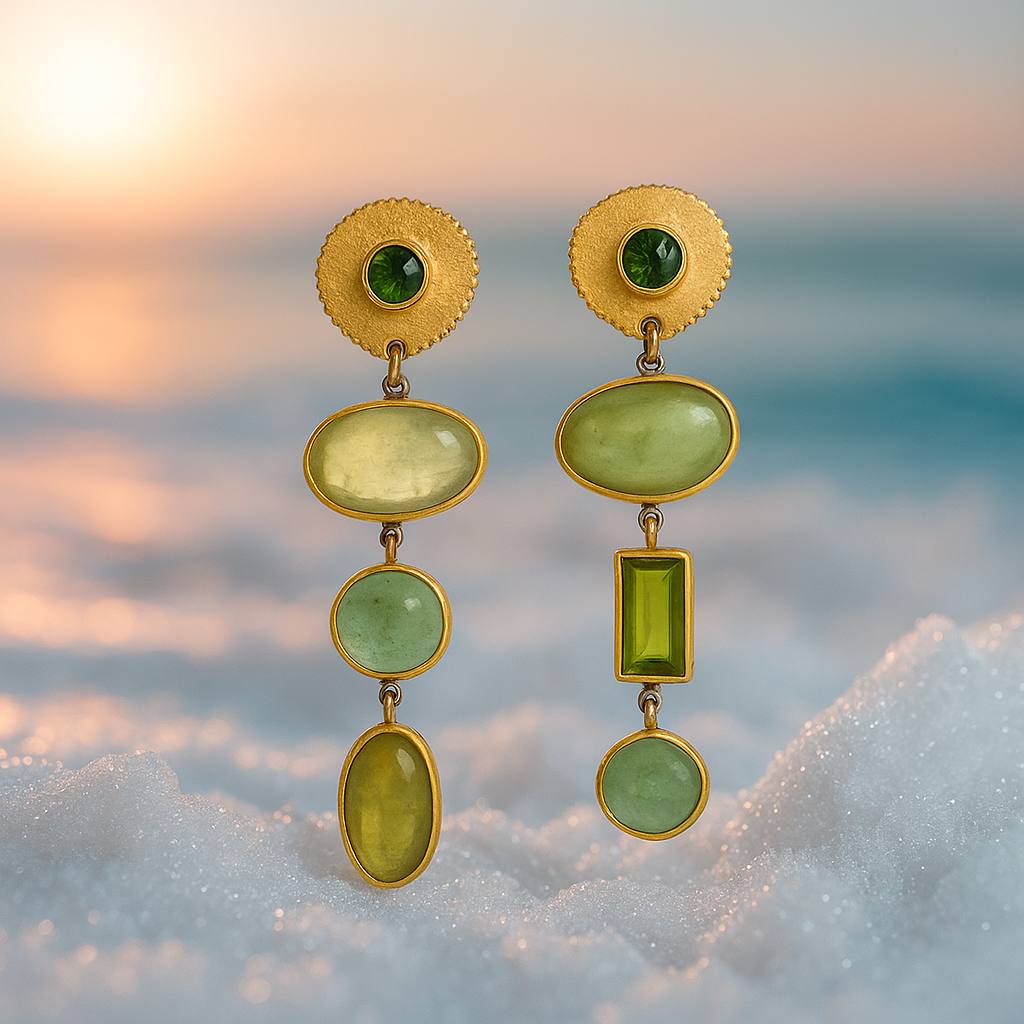 Gry | Boucles d'oreilles en or forestier
