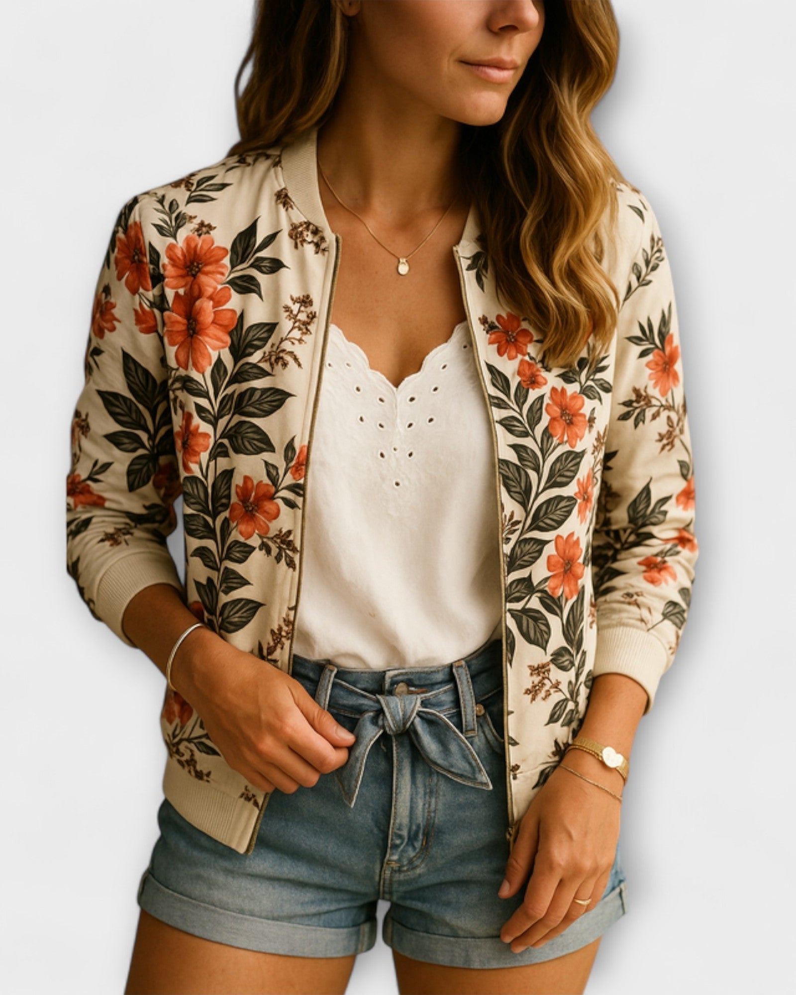 Henriette | Veste bomber florale