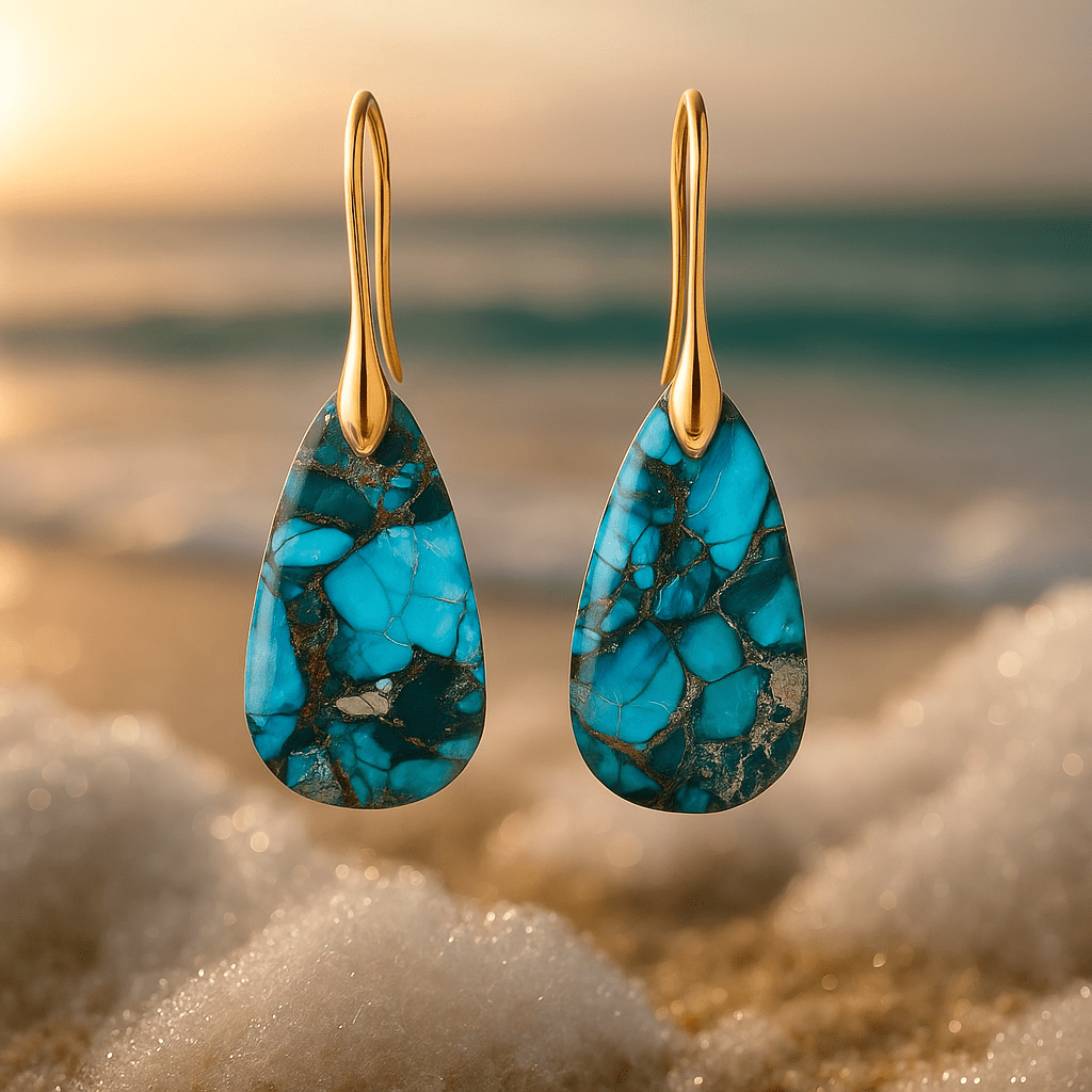 Henriette | Boucles d'oreilles turquoises