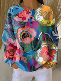 Ida™ - Pull avec de grandes fleurs colorées