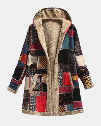 Jade | Veste en Fleece Vintage Patchwork