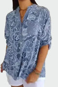 Johanne | Blouse florale bleue