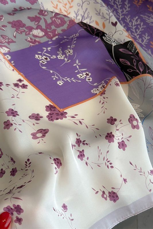 Johanne | Écharpe en Soie Violette