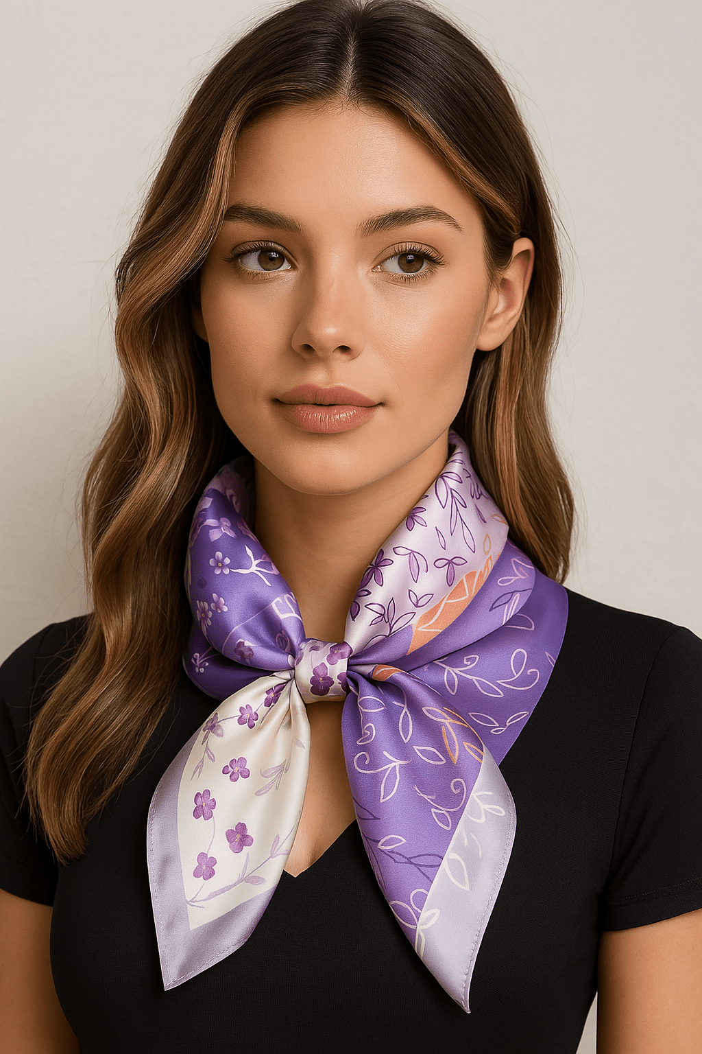Johanne | Écharpe en Soie Violette