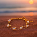 Julie | Bracelet en perles dorées