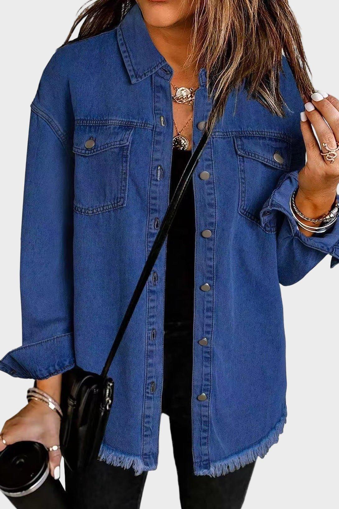 Karla | Veste en jean bleu foncé