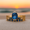 Katrine | Bague en pierre bleue