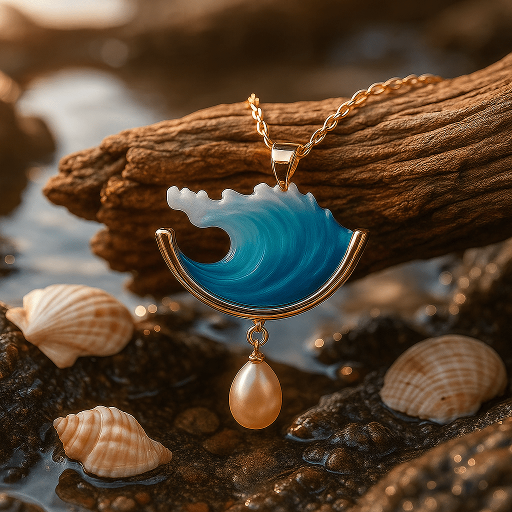 Katrine | Pendentif en perle ondulée