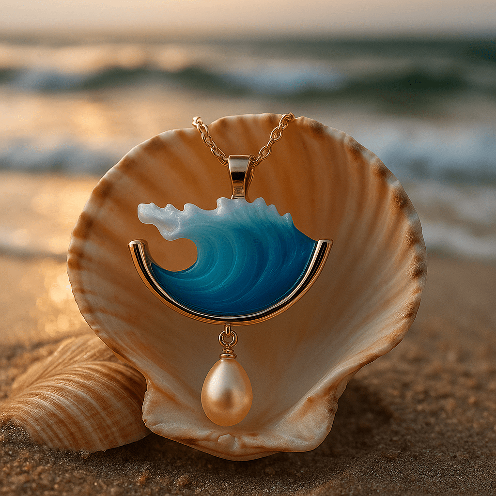 Katrine | Pendentif en perle ondulée