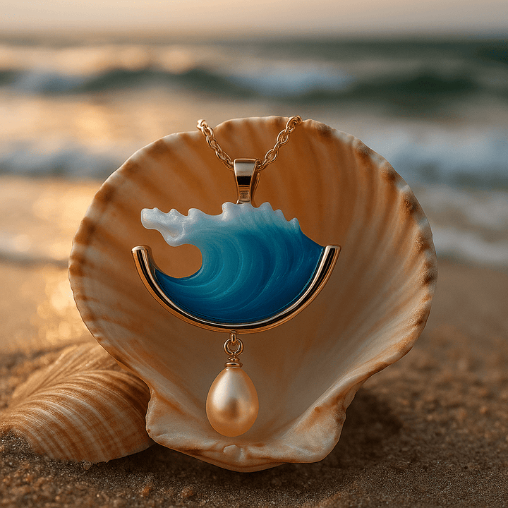Katrine | Pendentif en perle ondulée