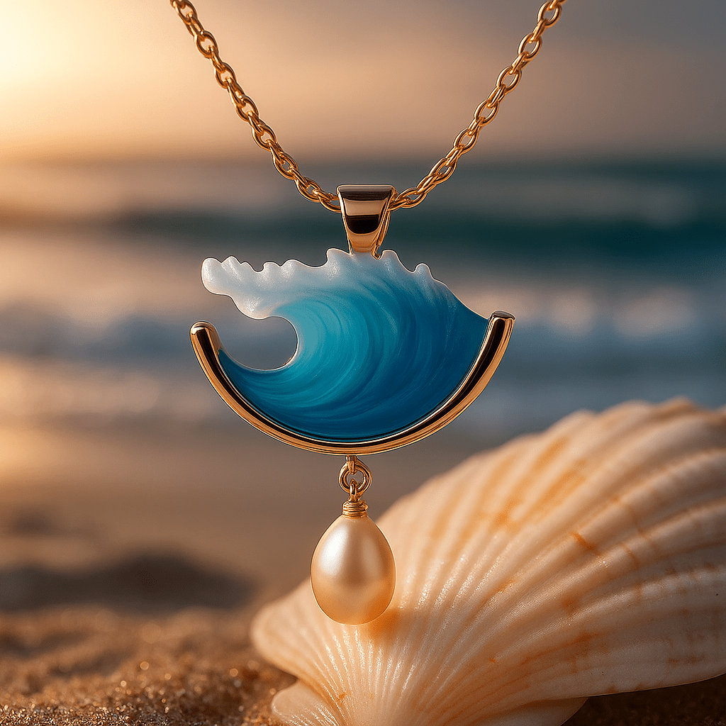 Katrine | Pendentif en perle ondulée