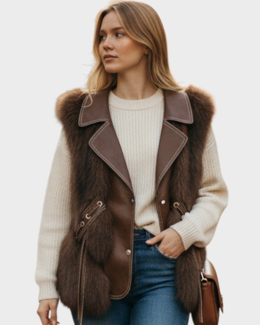 Katrine | Gilet élégant en cuir