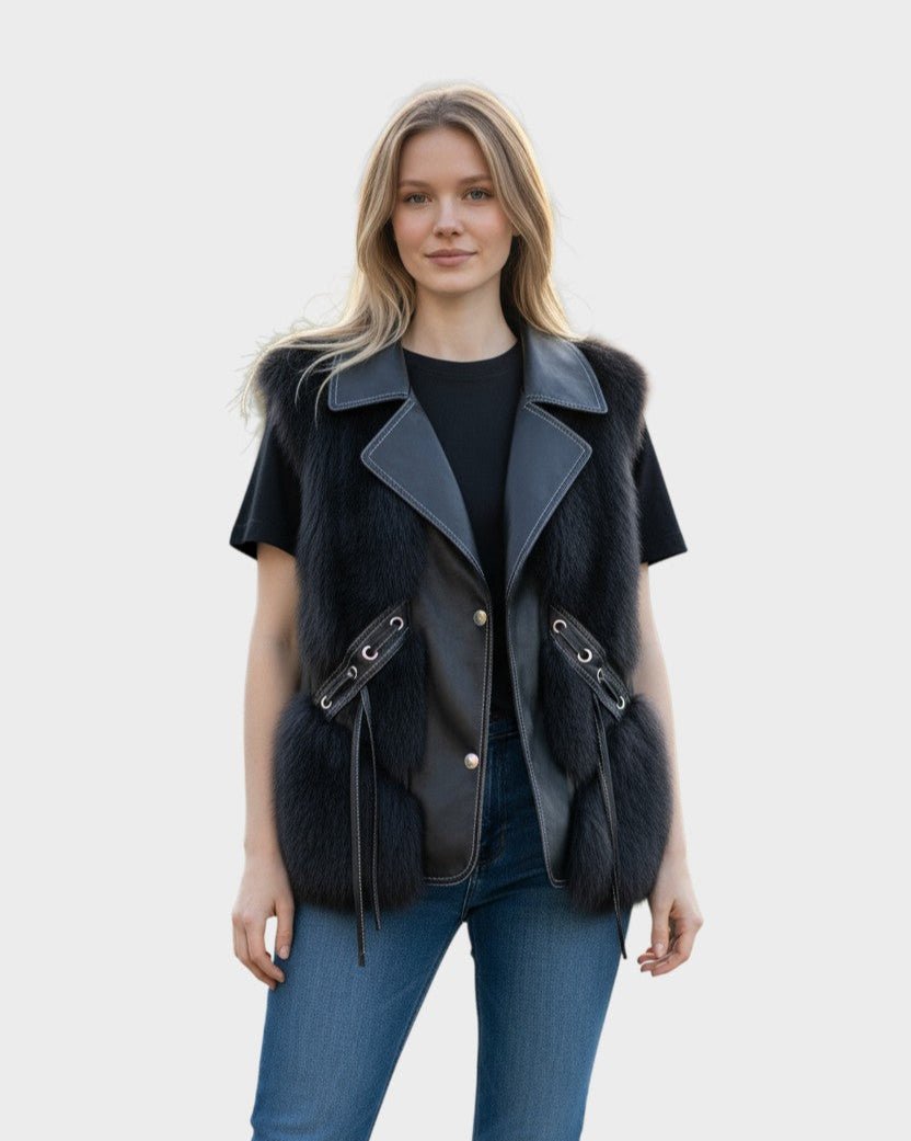Katrine | Gilet élégant en cuir