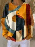 Lærke™ - Pull en maille gaufrée avec motif géométrique