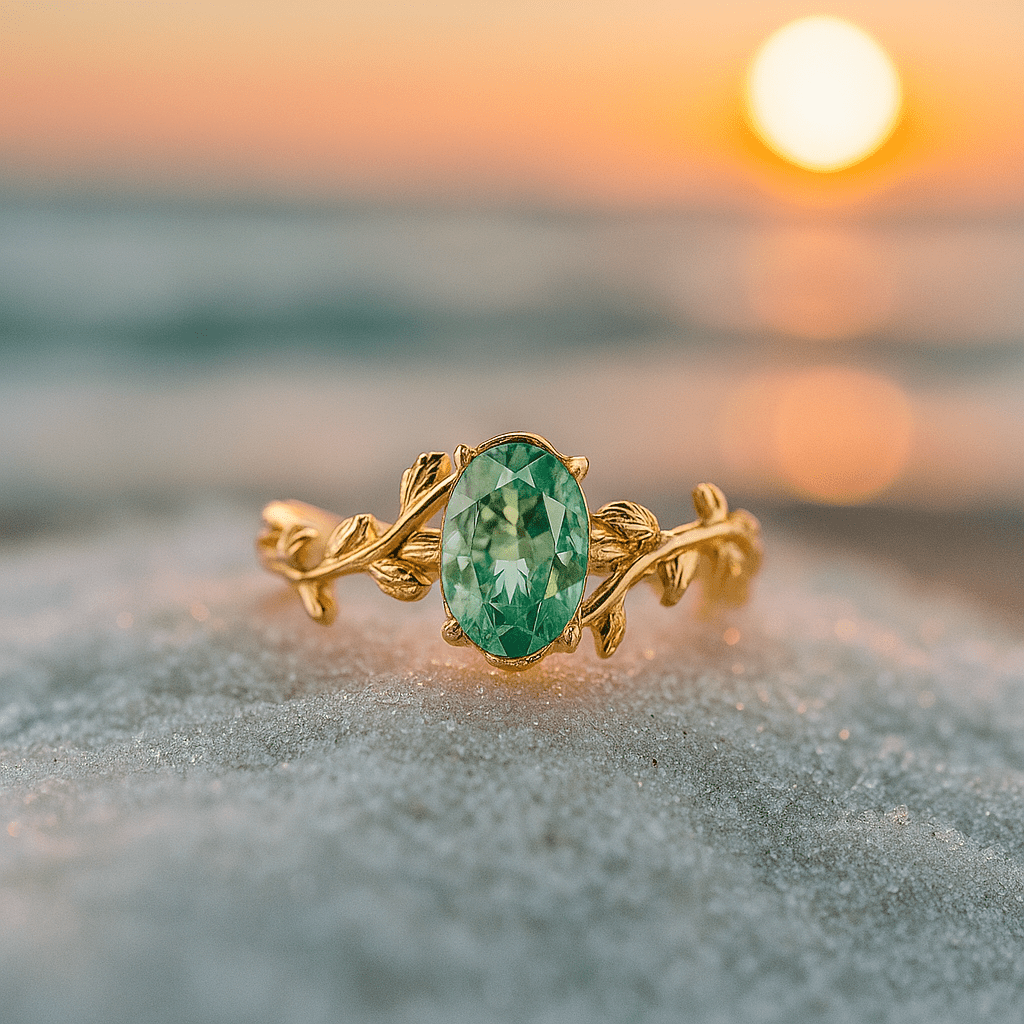 Laura | Bague en Agate Verte