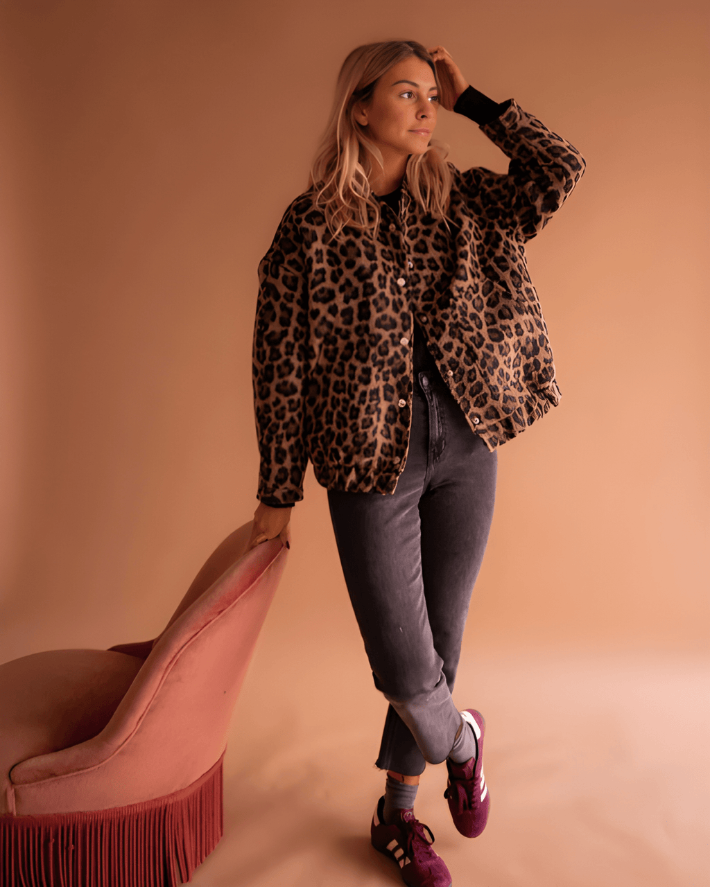 Leona | Veste Bomber Léopard
