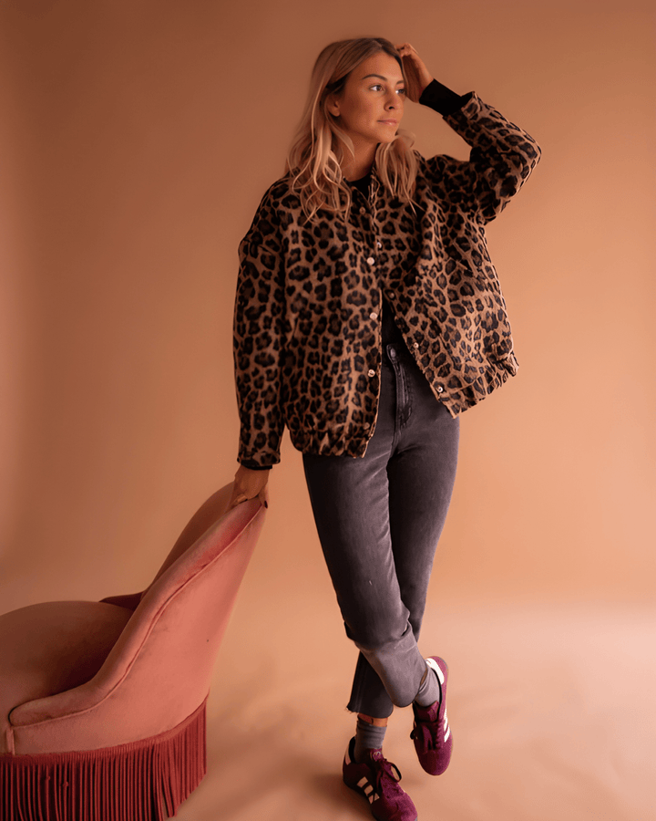 Leona | Veste Bomber Léopard