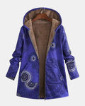 Luna | Sweat à Capuche en Fleece Mandala Bleu Minuit
