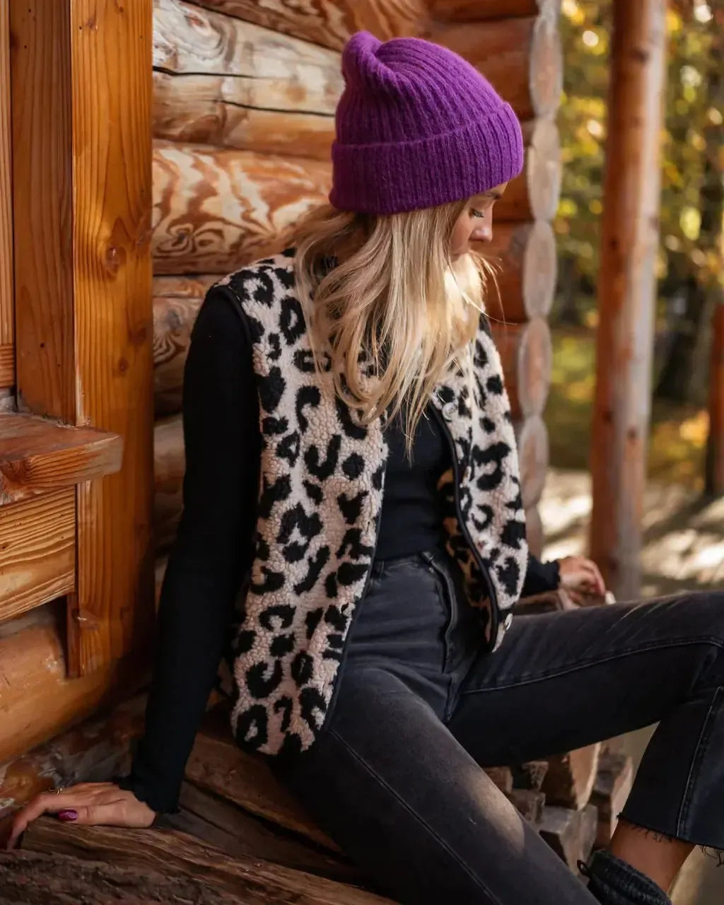Maja | Gilet à motif léopard