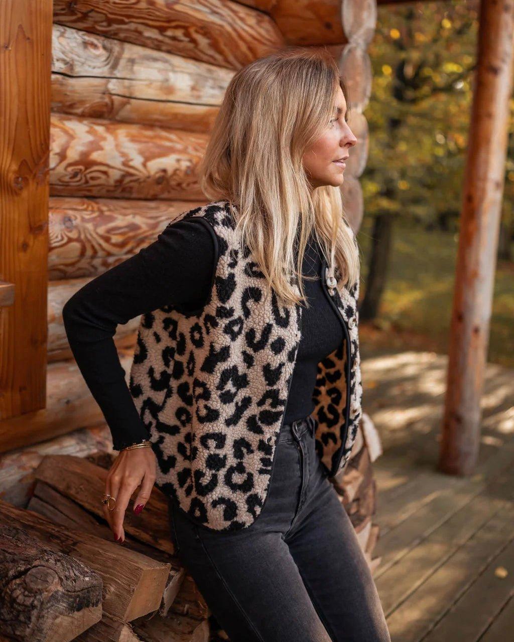Maja | Gilet à motif léopard